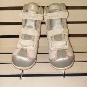Riedel Kids Ice Skates - White, Silver, and Pink